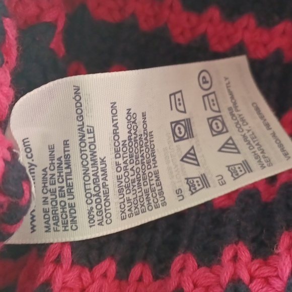 TOMMY HILFIGER Pink Striped Zipper Pocket Sweater, M - Picture 5 of 5